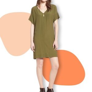 Madewell Novel Shift Dress in Desert Olive 🫒